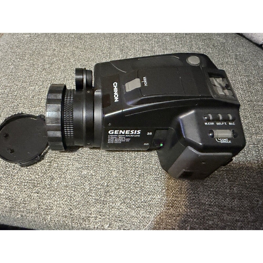 Chinon Genesis III Macro Zoom Lens 38-110mm Automatic Film Camera -Powers On